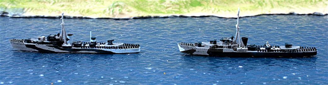 John's Model Shipyard 1/1200 RN505E O Class Destroyer equipped as a minelayer with mine load (1941-45)