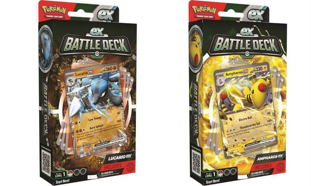 Nintendo  POK85228 Pokemon Ampharos ex or Lucario ex Battle Deck