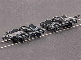 Pack includes parts to make a pair of LNWR 8-feet wheelbase bogies, as used under the former Ratio range LMS / LNWR coaches.