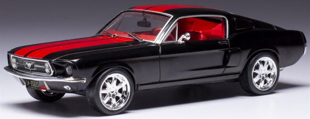 IXO 1/43 CLC478 Ford Mustang Fastback Black/Red 1967 Diecast Model