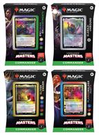 Due for release Friday 4th August 2023.There are 4 different decks for Commander Masters.  You will be sent one at random unless otherwise specified, subject to availability.The decks are:Eldrazi Unbound - ColourlessEnduring Enchantments - White/Black/GreenPlaneswalker Party - Blue/Red/WhiteSliver Swarm - White/Blue/Black/Red/Green
