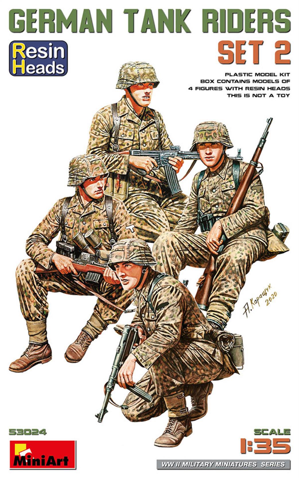 MiniArt 35377 German Tank Riders Set 2 Four Ready To Assemble And Paint Figures