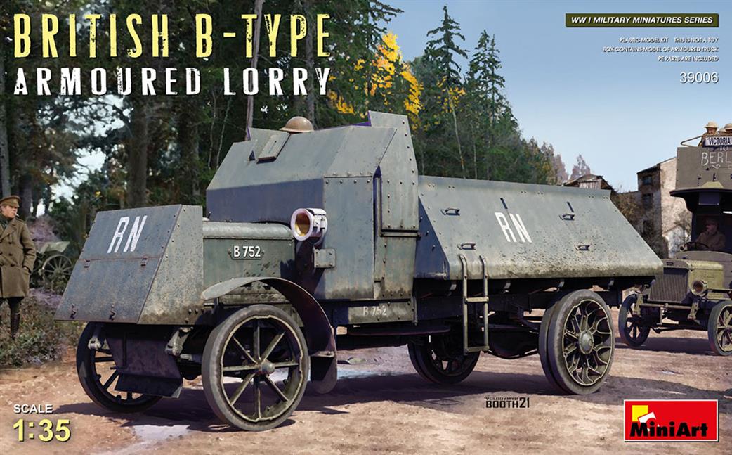 MiniArt 39006 British Armoured Lorry B Type WW1 Plastic Kit