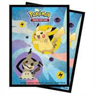 Officially licensed Pokémon Trading Card Game Sleeves featuring Pikachu and Mimikyu. 65 standard size Deck Protector® sleeves in each pack. Made with acid-free, non-PVC polypropylene materials. ChromaFusion Technology™ prevents peeling Protect your cards during gameplay or storage.