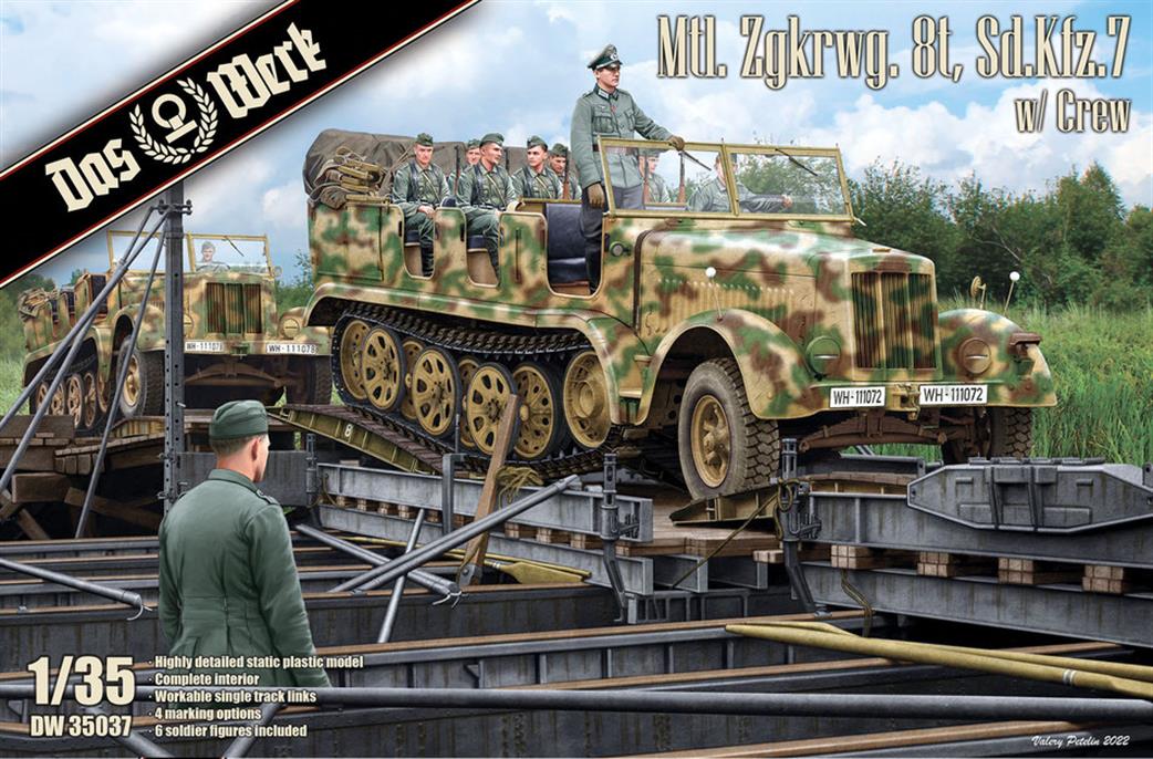 Das Werk 1/35 DW35037 German SdKfz 7 8T WW2 German Halftrack Plastic Kit With Crew