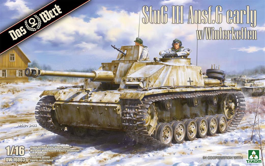 Das Werk 1/16 16003 German Stug 111 Ausf G WW2 Assault Gun With Winter Tracks Plastic Kit