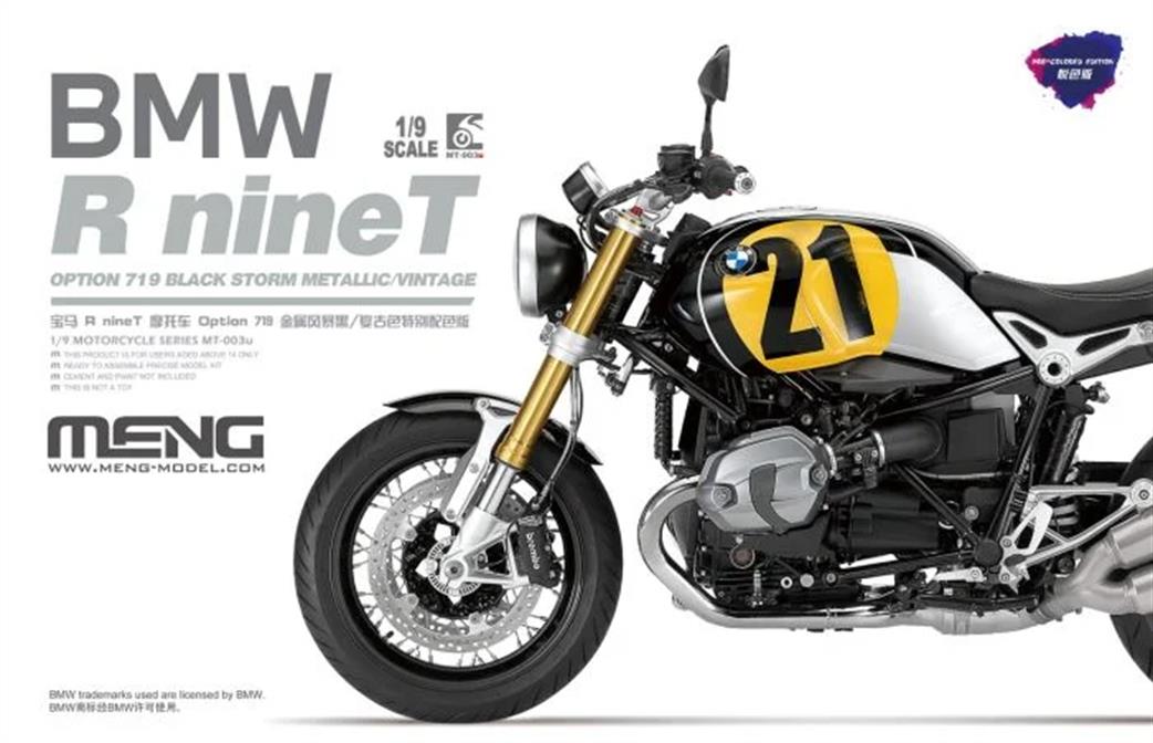 Meng 1/9th MT-003u BMW R nine T Option 719 Black Storm Motorbike Kit