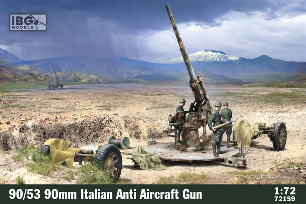 IBG Models 1/72 72159 90/53 90mm Italian Anti Aircraft Gun Kit