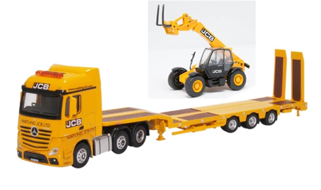 Oxford Diecast 1/76 76MB012 Mercedes Actros Semi Low Loader & 531 70 Loadhall