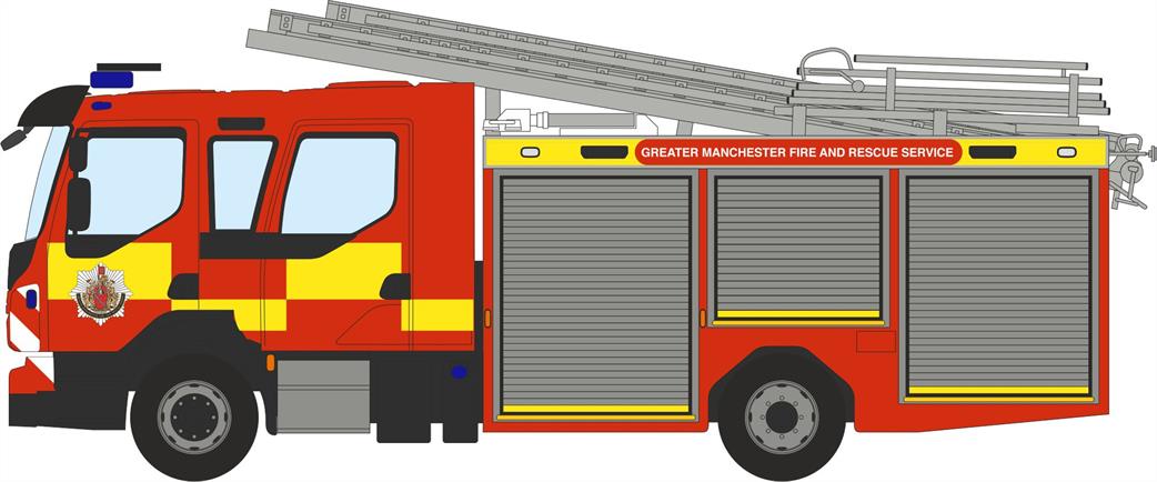 Oxford Diecast 1/76 76VEO003 Greater Manchester F & R Service Volvo FL Emergency One Pump