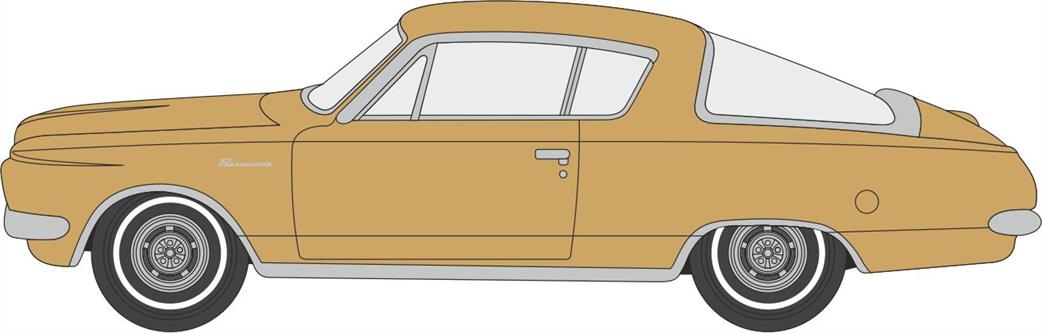 Oxford Diecast 1/87 87PB65001 1965 Plymouth Barracuda Gold