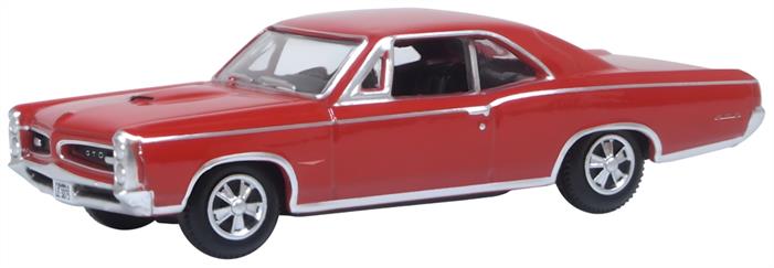 Oxford Diecast 87PG66002 1/87th Pontiac GTO 1966 Montero Red