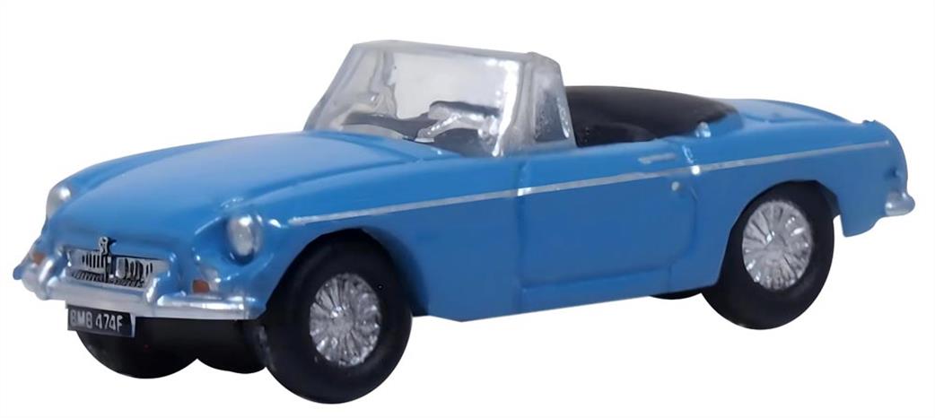 Oxford Diecast 1/148 NMGB004 MGB Roadster Iris Blue