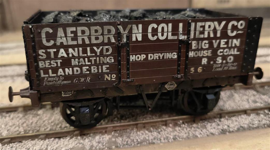 Preowned O Gauge WAGON13 Slaters Kit Built Private Owner Caerbryn Colliery Co Wagon