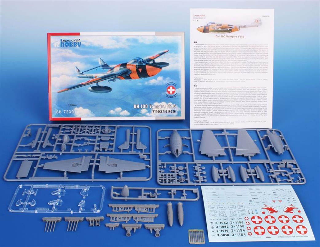 Special Hobby 72391 DH100 Vampire FB.6 Pinocchio Nose Plastic Kit 1/72