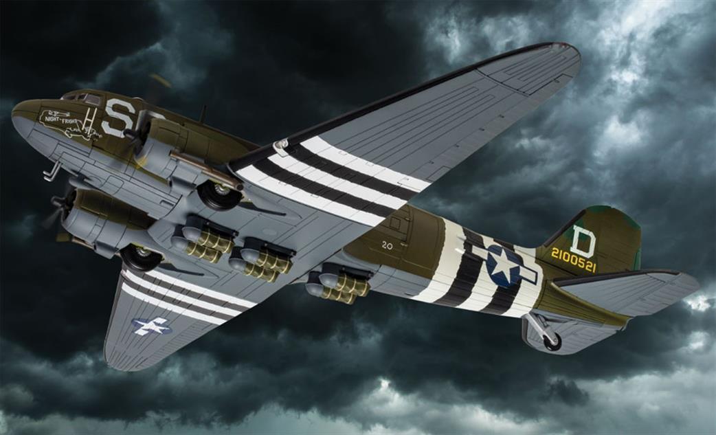Corgi 1/72 AA38211 Douglas Dakota C-47A Skytrain Night Fright Membury Aircraft Model