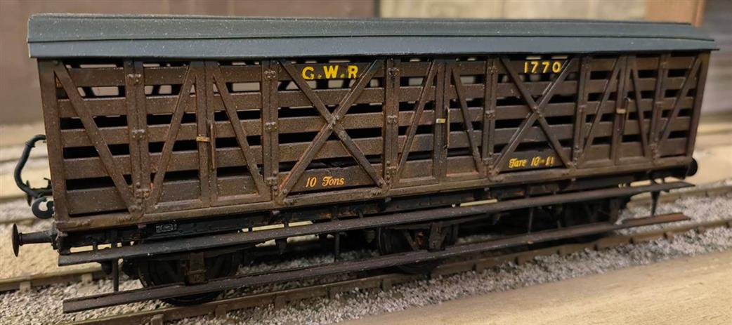 Preowned O Gauge WAGON23 Slaters Kit Built GWR 6 Wheeled Siphon Milk ...