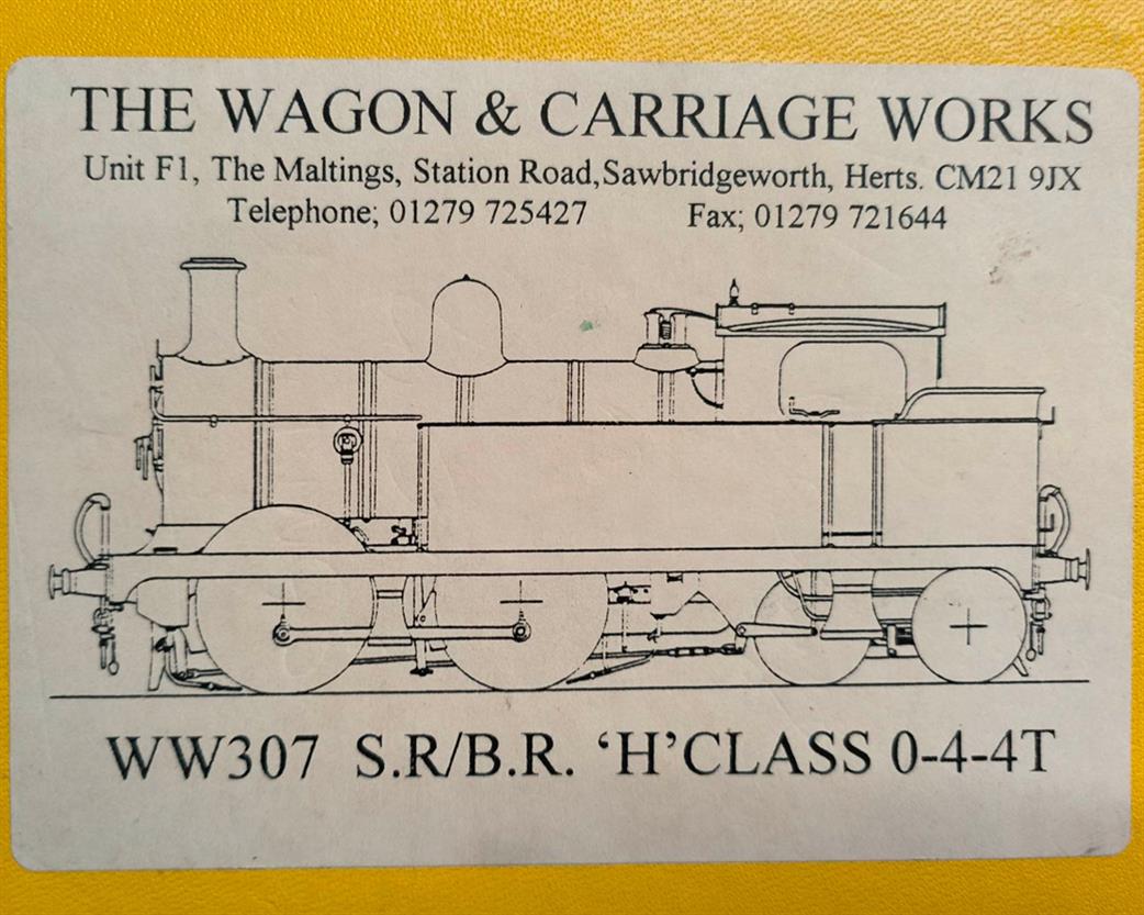 Preowned O Gauge SH42 Wagon and Carriage Works WW307 S.R/B.R H Class 0-4-4T Kit