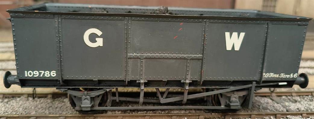 Preowned O Gauge WAGON41 Brass Kit Built GWR 20T Steel Coal Wagon 109786