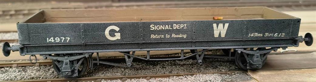 Preowned O Gauge WAGON49 Unknown Brand Built GWR T3 Signal Department Wagon 14977