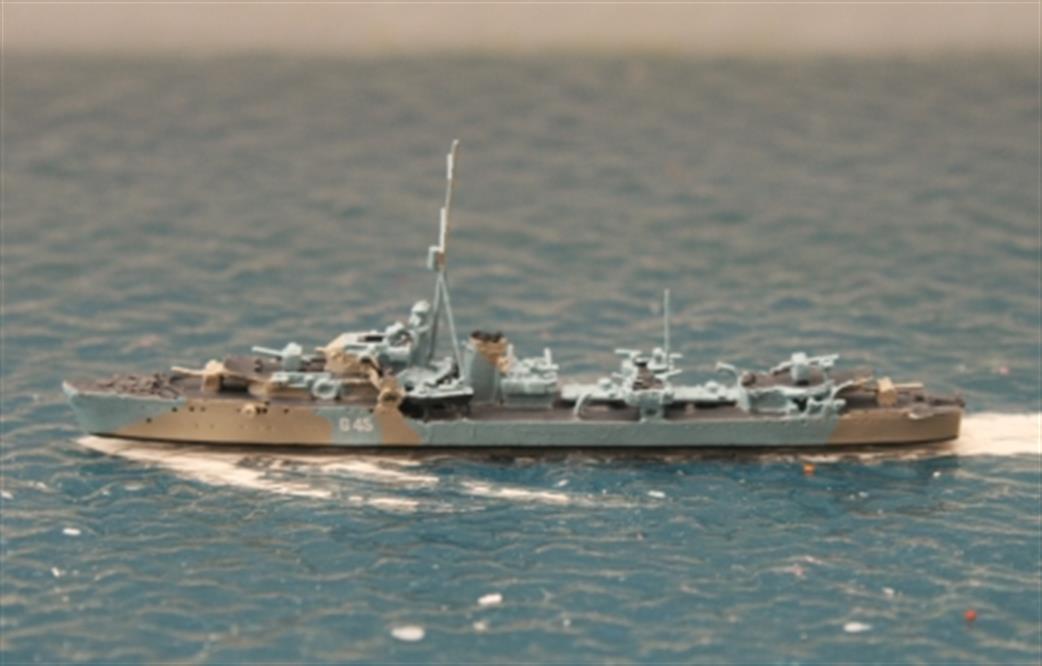 WDS WDS K Liz 0095bT HMS Quail Q-R class Destroyer in camouflage 1/1250