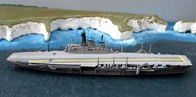 Ark Royal (IV) is a 1/1250 scale waterline model of the large fleet carrier immediately before her first major refit in 1956. This model is cast in metal and fully painted and finished by WDS in Germany, catalogue number WDS K 017