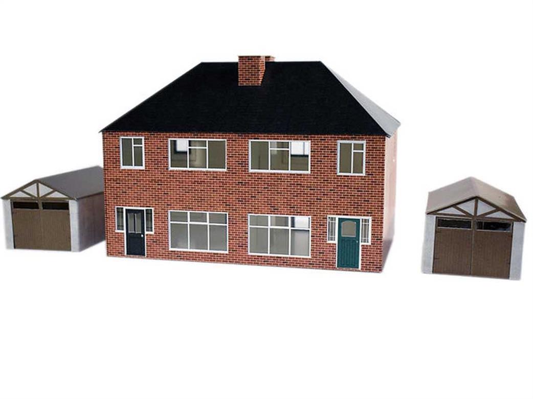 ATD Models OO ATD001 1930s Semi-Detached House Card Construction Kit