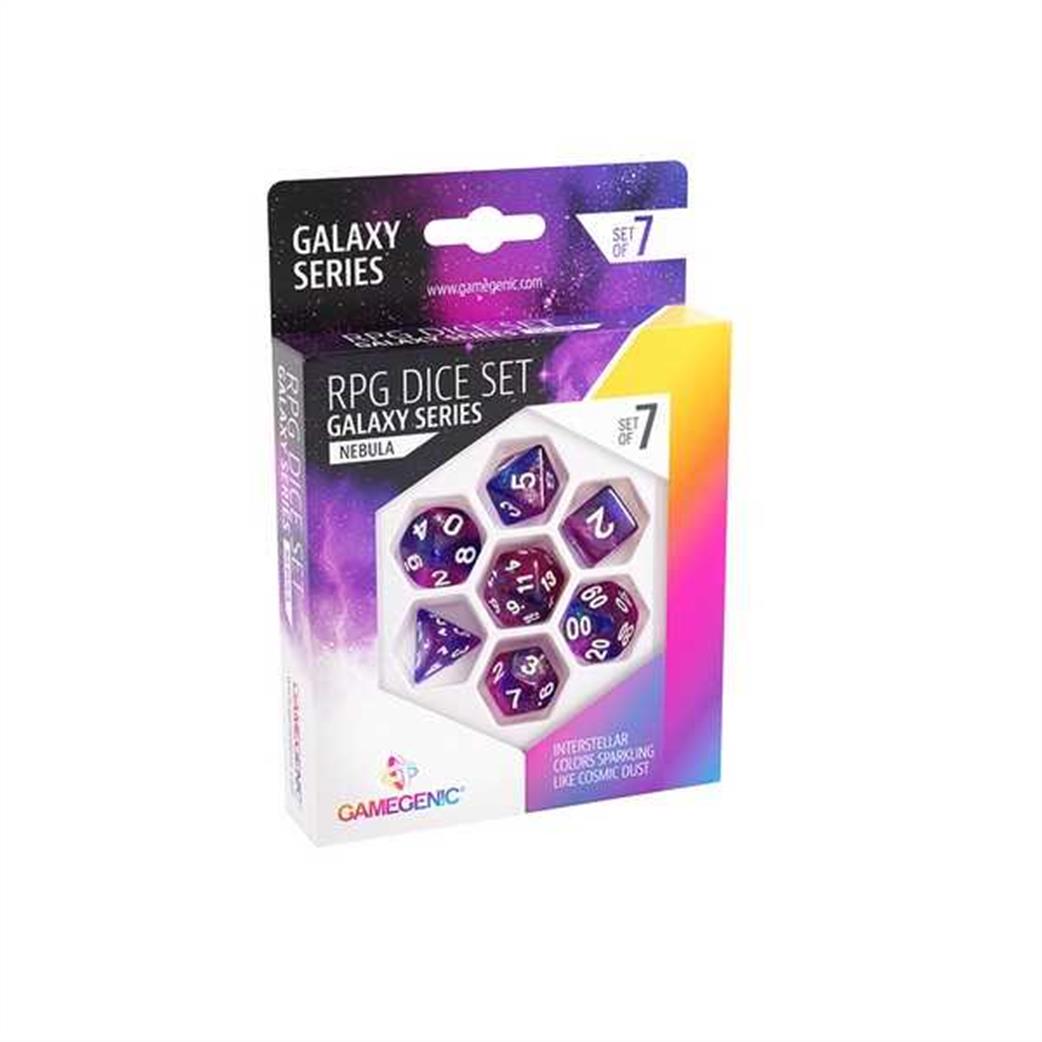 GameGenic  GGS50017ML Galaxy Series Nebula 7 Piece Dice Set
