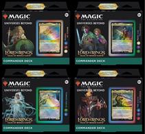 Due for release Friday 23rd June 2023.There are 4 different decks for Lord of the Rings:Tales of Middle-Earth.  You will be sent one at random unless otherwise specified, subject to availability.The decks are:Elven Council - Green/BlueFood and Fellowship - White/Black/GreenThe Hosts of Mordor - Blue/Black/RedRiders of Rohan - Blue/Red/White