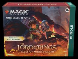 Due for release Friday 23rd June 2023.Bundle contains:8 * Lord of the Rings:Tales of Middle-Earth set boosters4 * Alternate art foils 1 * Storage box40 * Basic lands (20 foil, 20 non-foil)1 * Oversized spindown life counter