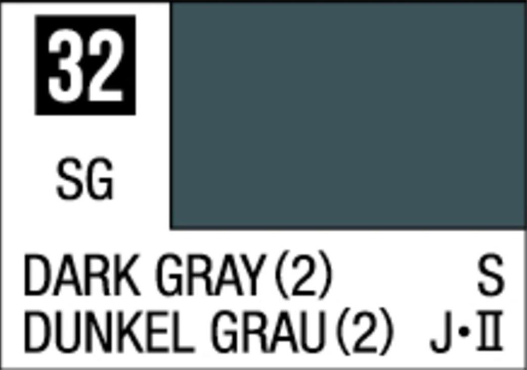 Gunze Sangyo  C032 Mr Color Lacquer C032 Dark Gray Yokosuka Naval 10ml Glass Bottle