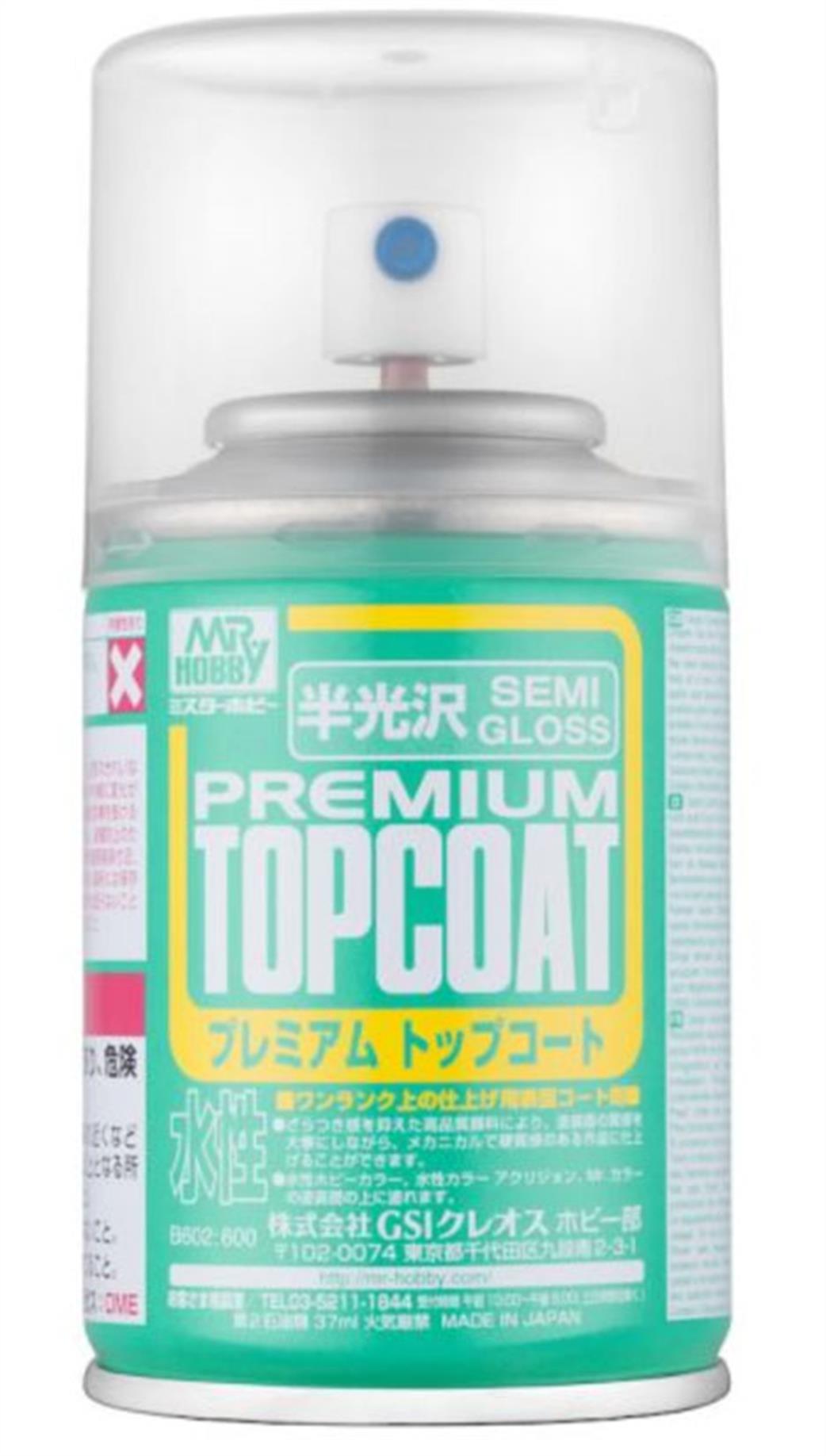 Gunze Sangyo  B602 Mr Hobby Premium Topcoat Gloss Finishing Spray 88ml Can