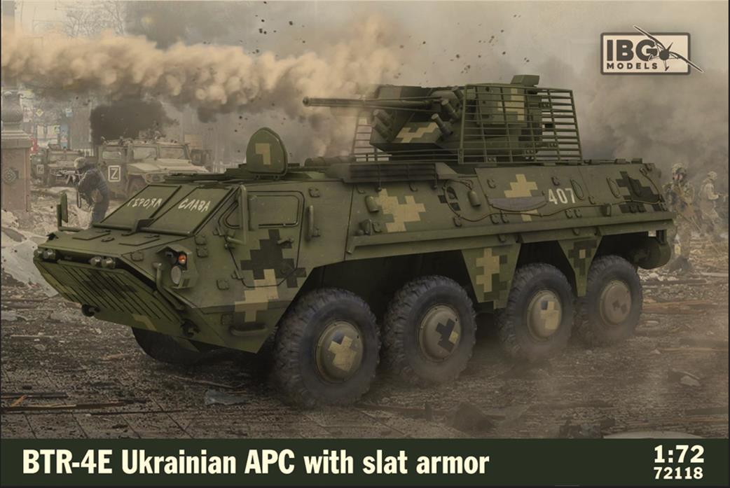 IBG Models 1/72 72118 BTR-4E Ukrainin APC with slat armor