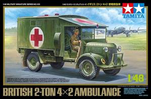 Tamiya's 1/48 military vehicle kits can be combined with aircraft or tank kits and figures, and enjoy popularity in the 1/48 Military Miniature Series. Tamiya are proud to announce the ambulance kit – which not only military but also aircraft fans have requested - in this series for the first time. From 1940 to the end of war, the British Army produced over 13,000 2-Ton 4x2 ambulances, which were most widely used during war in the French, North African, Italian and European Theatres. 