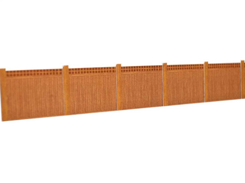 ATD Models OO ATD005 Brown Wood Fencing with Trellis Top Card Construction Kit