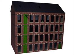 1:76 Scale model of a Textile Mill produced as a Highly Detailed Card kit. The completed model features lots of detail and can be easily customized to suit your scene during construction.atd models card kits are supplied printed full colour, pre cut and creased for ease and quality of build. Included with all kits are easy to follow instructions and printed glazing.