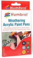 Humbrol weathering Acrylic Paint Pens set (pack of 6). This carefully selected set of 6 natural colours are ideal for distress and weathering your models
