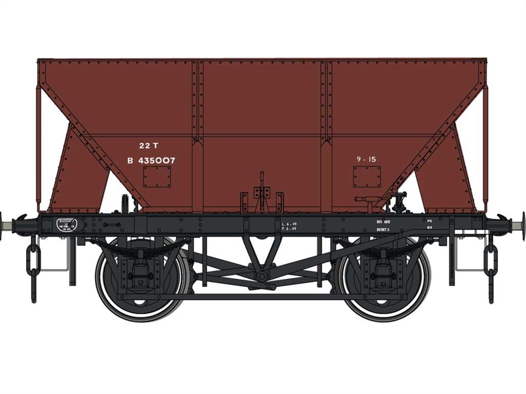 Dapol 7F-033-001 BR B435007 22 Ton Iron Ore Hopper Wagon BR Bauxite 1950s-60s O Gauge