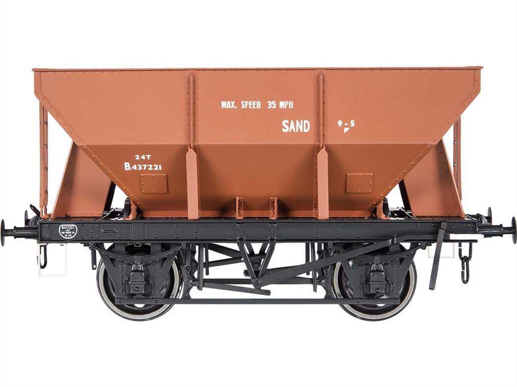 Dapol O Gauge 7F-033-004 BR B437221 24 Ton Iron Ore Hopper Wagon BR Bauxite Sand 35mph