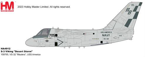 "S-3 Viking ""Desert Storm"" 159765, VS-32 ""Maulers"", USS America"