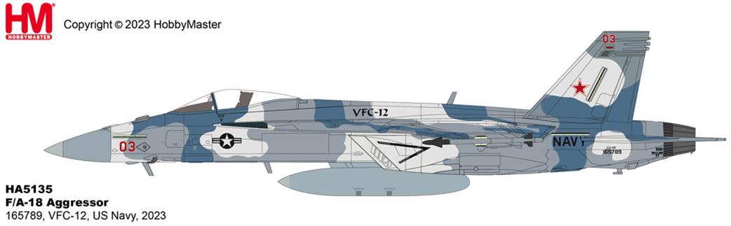 Hobby Master HA5135 F/A-18F Aggressor Cloud Scheme VFC-12 US Navy Diecast Model 1/72