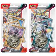 You will be sent one at random, unless otherwise specified, subject to availability.Contain:1 * Scarlet &amp; Violet Obsidian Flames booster1 * Coin3 * Cards  Either: Annihilap (foil), Primeape and Mankey or Kingambit (foil), Bisharp and Pawniard