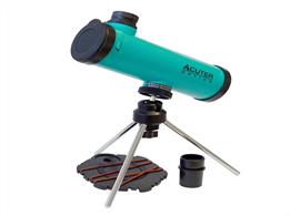 The Acuter Newtony 50 is a complete fully functional telescope set with the added benefit of a removable discovery panel which reveals the fascinating internal construction of a Newtonian optical system and to give an understanding of how it works. This compact and portable telescope is great for observing, learning &amp; taking photos of the stars with your smartphone, to keep a record of your observations.