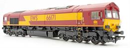 Approaching 25 years old and still in its original maroon and gold, 66171 has had a few additional warning labels but still carries the moniker of its original owner, EWS. A real go anywhere locomotive and is suitable for use right up to the present day.DCC Sound Fitted model.The Accurascale Class 66 model is based on the award winning ‘accura-standard’ platform, with all-wheel powered six-axle bogies, a powerful twin flywheel fitted motor and market leading electronics package.