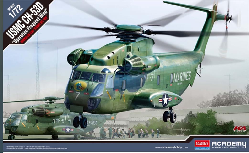 Academy 1/72 12575 USMC CH-53 Operation Frrquent Wind Helicopter Kit