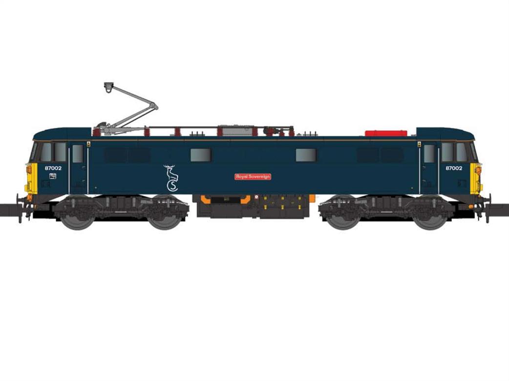 Dapol N 2D-087-006 Caledonian Sleeper 87002 Royal Sovereign Class 87 Electric Locomotive