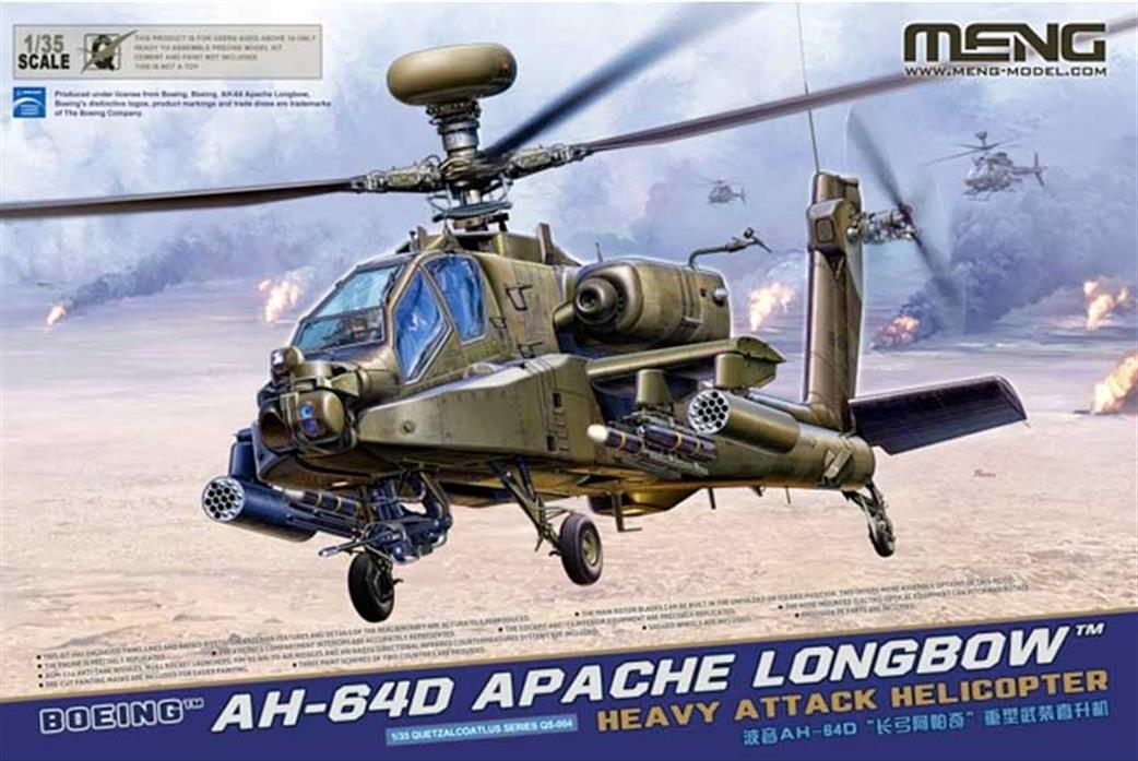 Meng 1/35 MNGQS-004 Boeing AH-64D Apache Longbow Heavy Attack Helicopter Kit