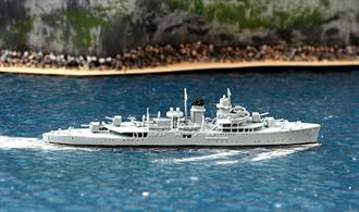 HNLMS Van Kinsbergen ia a Netherlands Colonial Sloop from 1939 in 1/1250 scale waterline form by WDS Models, WDS K 20.