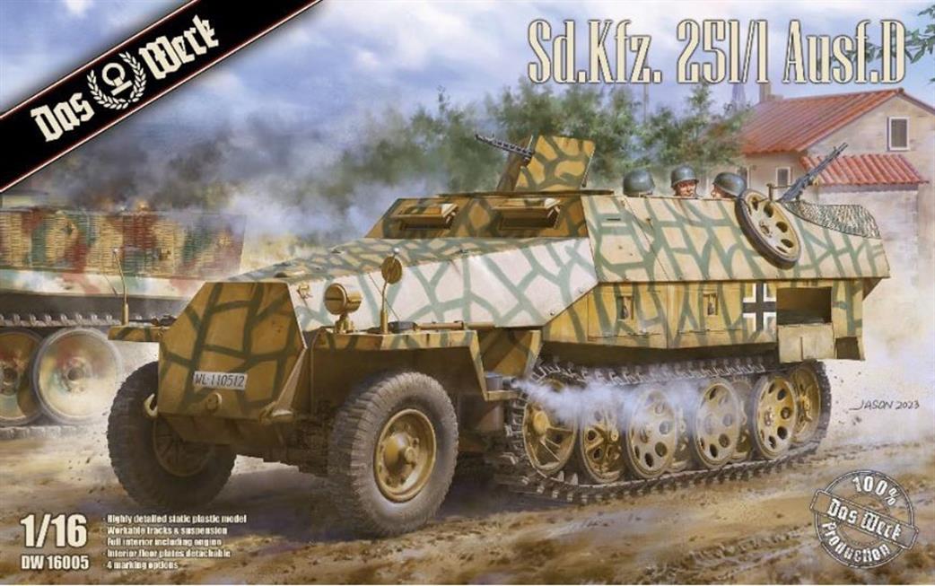 Das Werk 1/16 DW16005 German SdKfz 251/1 Ausf D WW2 German Halftrack Plastic Kit
