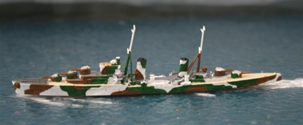 John's Model Shipyard 1/1200 RN310 A kit to make a Dido-class light cruiser with 10x5.25in guns